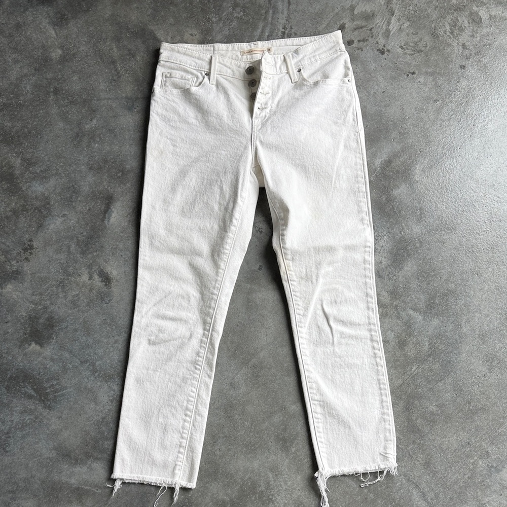 Levi's Women's White Ankle Jeans
